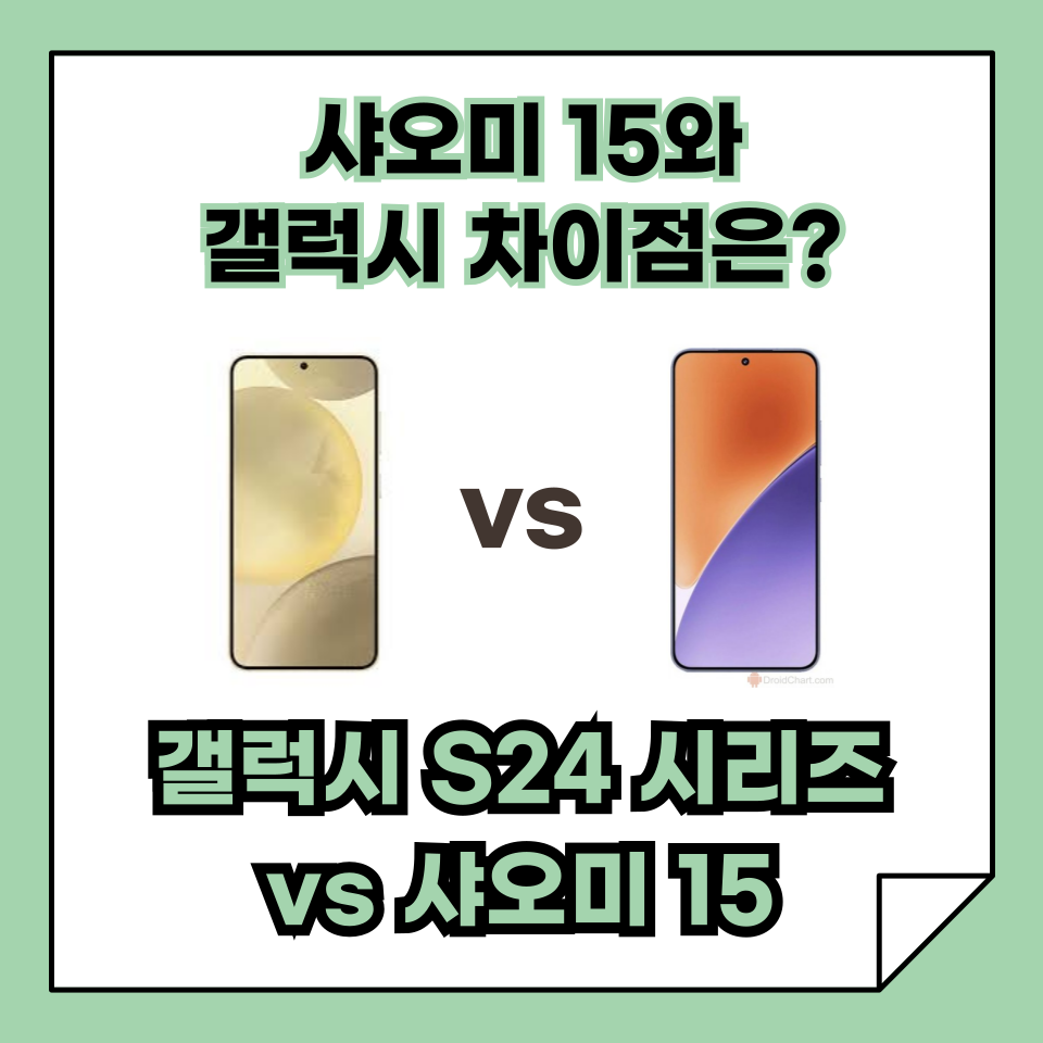 샤오미 15 vs 갤럭시 S24, S24 플러스, S24 울트라 비교 분석 차이점은?