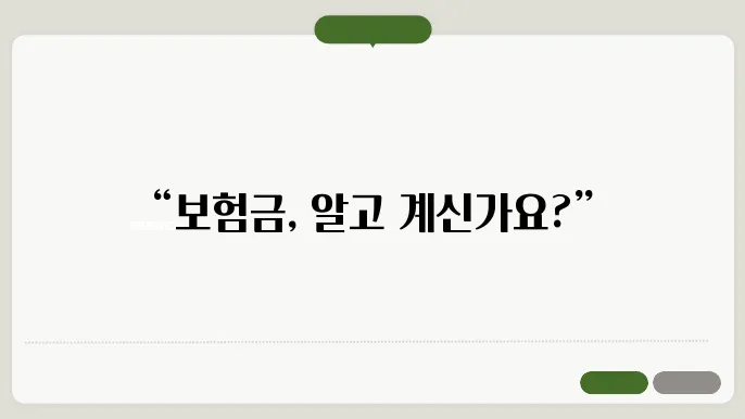 책임보험의 한도 금액 구조