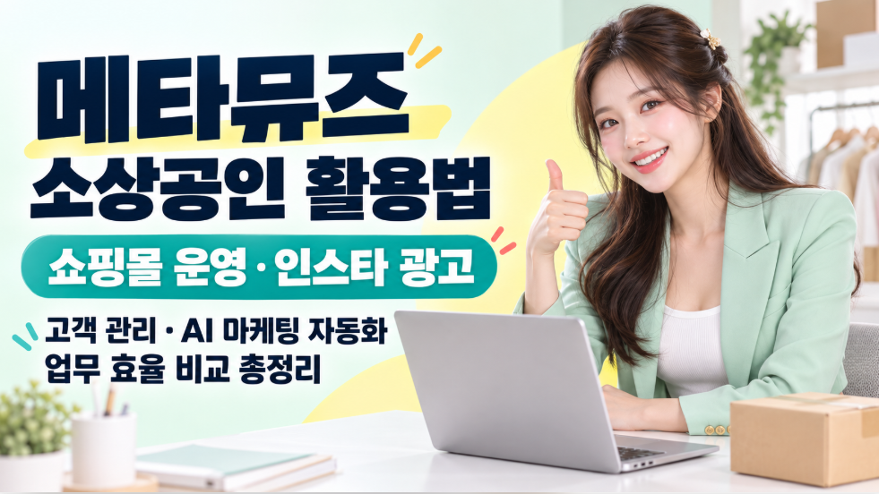 메타뮤즈 소상공인 활용법 총정리｜쇼핑몰 운영&middot;인스타그램 광고&middot;고객 관리&middot;매출 분석&middot;AI 마케팅 자동화