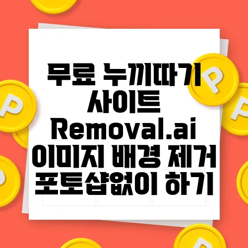 무료 누끼따기 사이트 Removal.ai 이미지 배경 제거 포토샵없이 하기