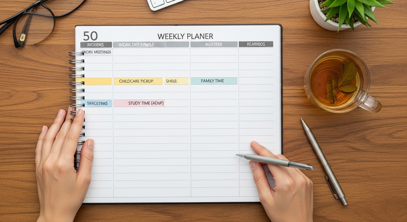 워킹맘의 일, 육아, 공부가 체계적으로 정리된 주간 계획표