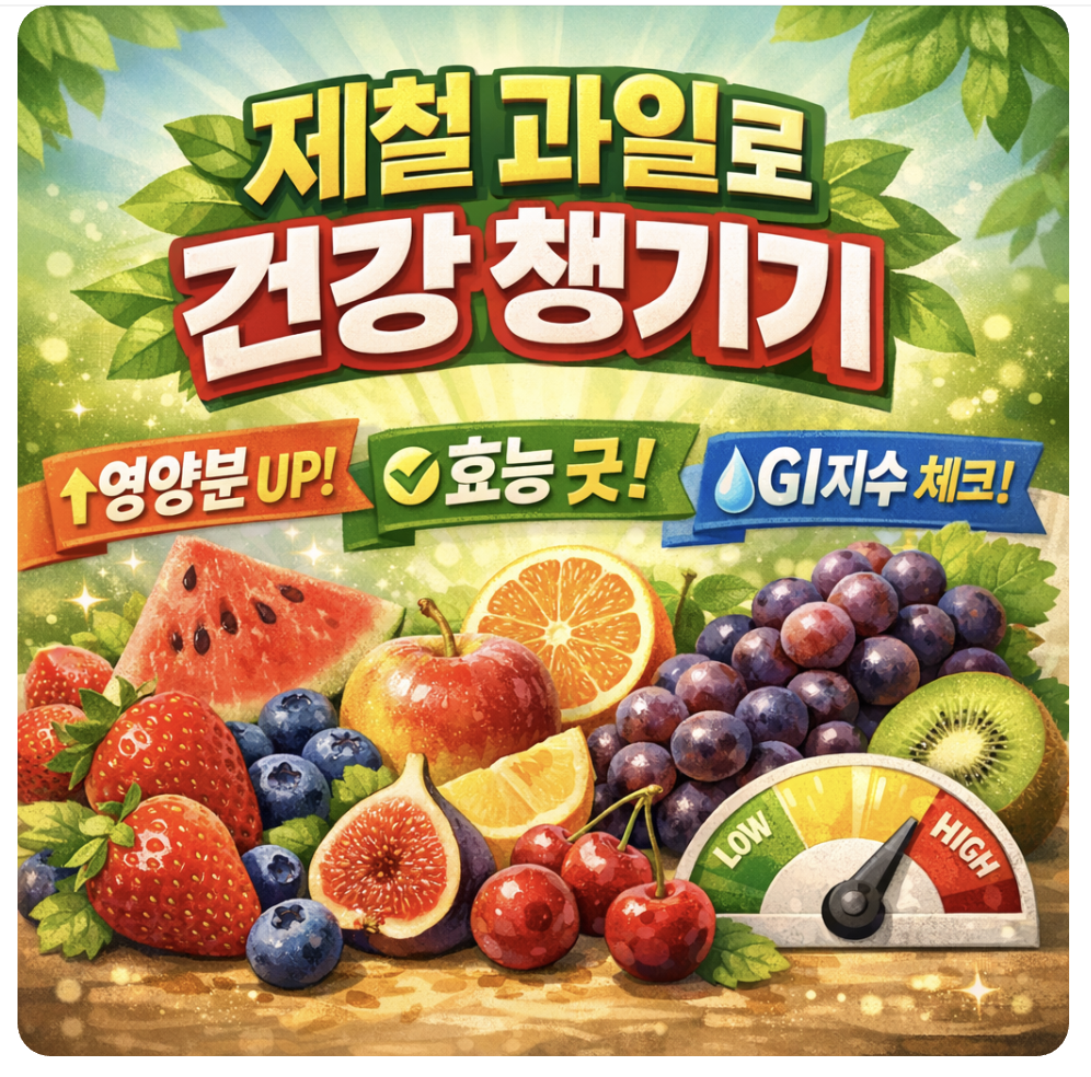 제철 과일로 건강 챙기기 (영양분, 효능, GI지수)