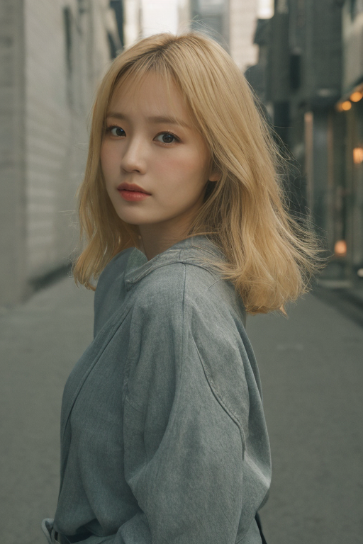 soft lighting 이 적용된 길거리 여성 이미지 1