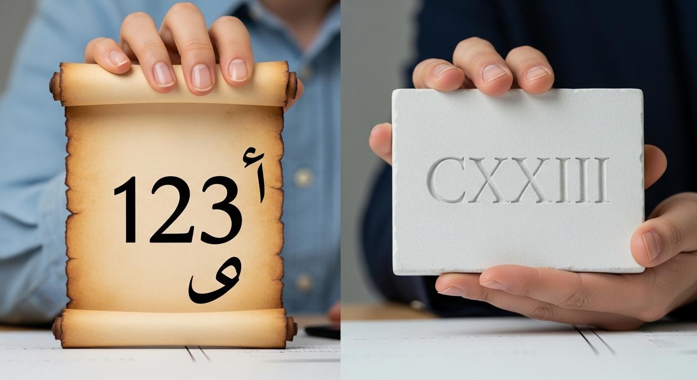 아라비아 숫자와 로마 숫자