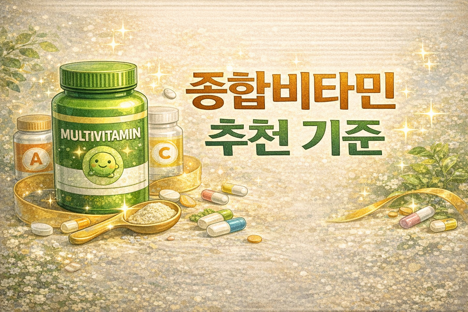 종합비타민 추천 기준: 성분표 보는 법과 피해야 할 제품 특징