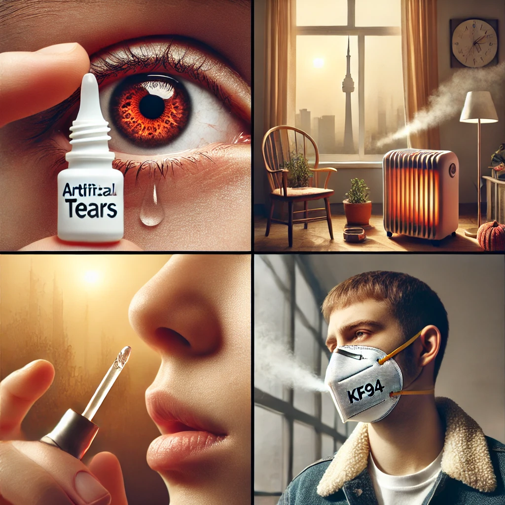 봄철 미세먼지 대처법! 눈 충혈, 입술물집, 코 건조함 해결하기