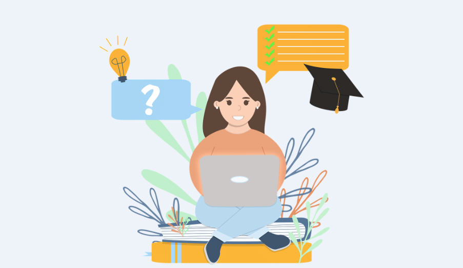 온라인으로 수익을 창출하는 대학생 사진