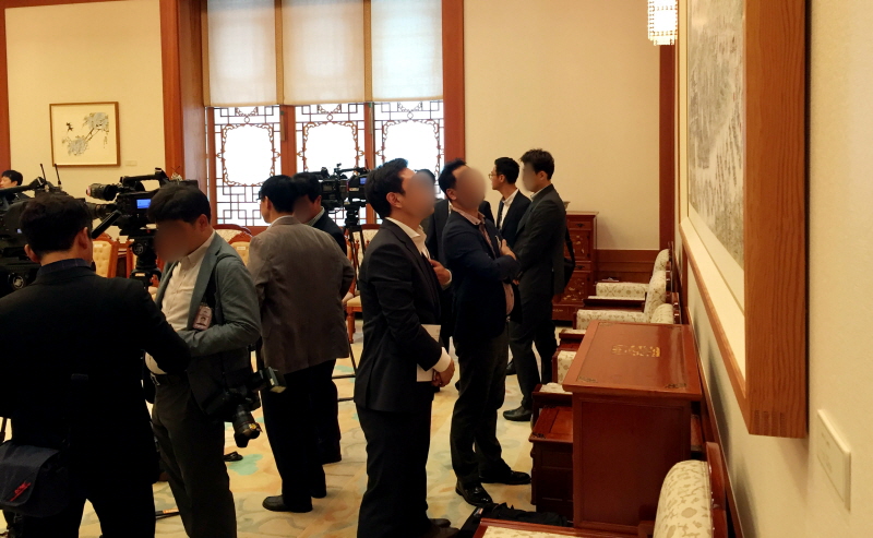 청와대 출입기자 영상기자