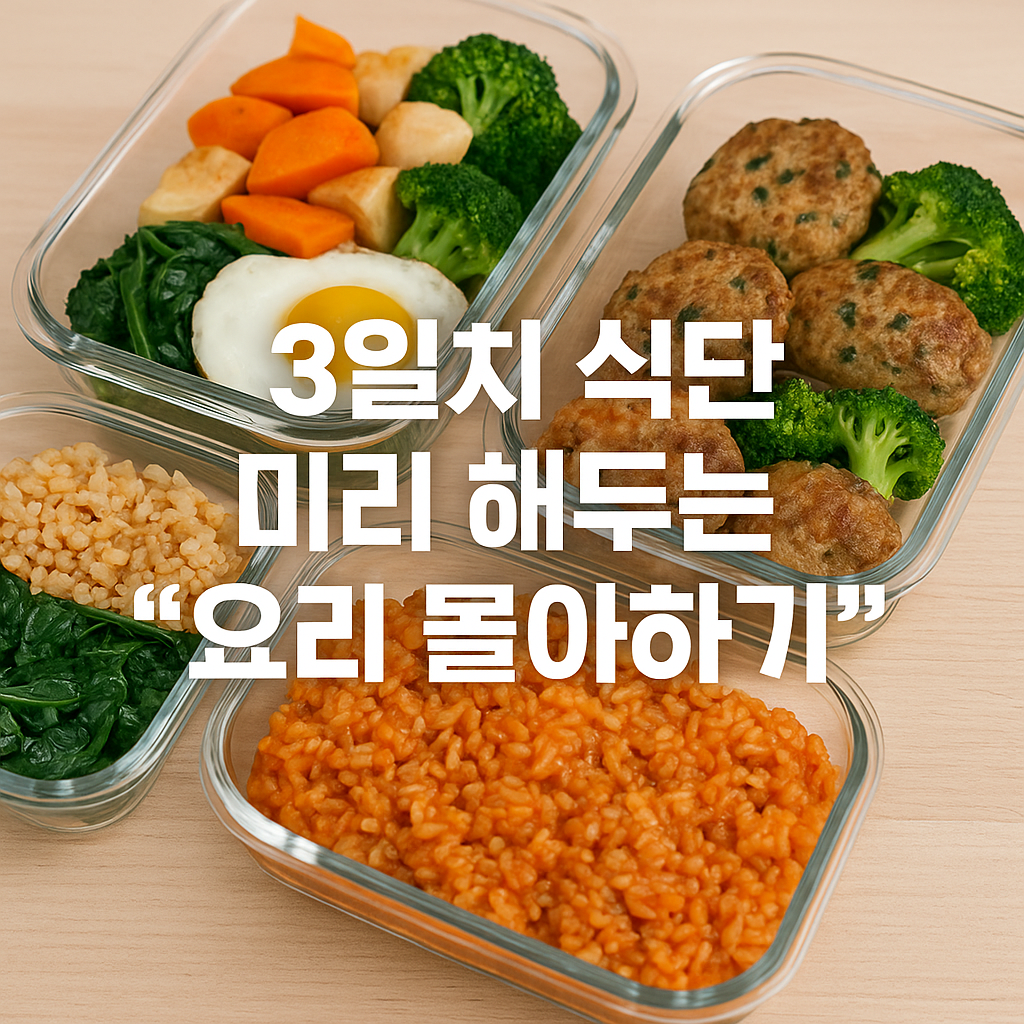 3일치 식단 미리 해두는 ‘요리 몰아하기’
