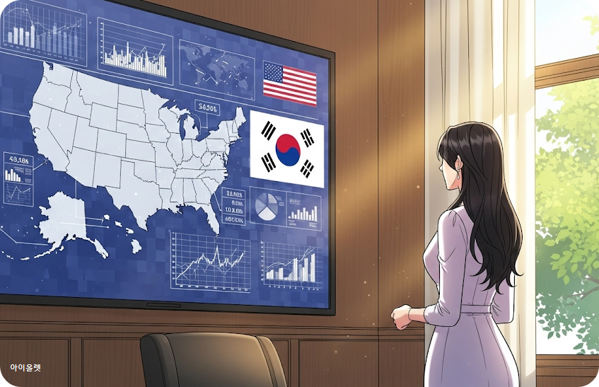 한&middot;미 정상회담 준비 장면(가상으로 AI 재현)