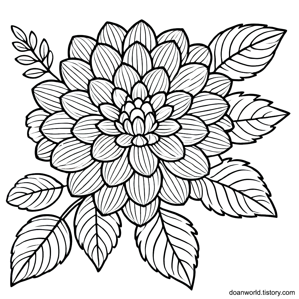 꽃 색칠공부 도안