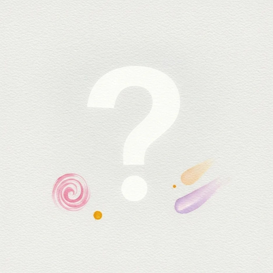 궁금증을 상징하는 물음표와 편안한 배경