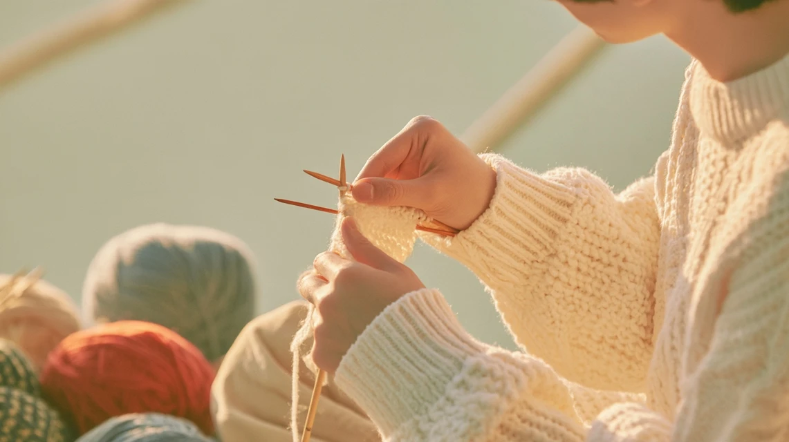 초보용 실과 바늘 세트를 고르는 사람