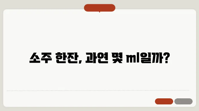 소주 한잔 용량
