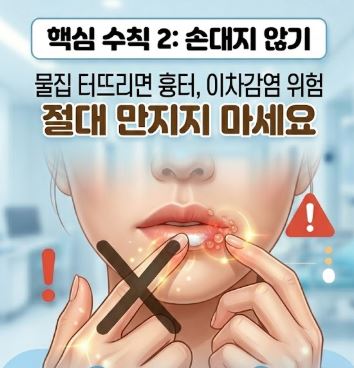입술 포진 빨리낫는법
