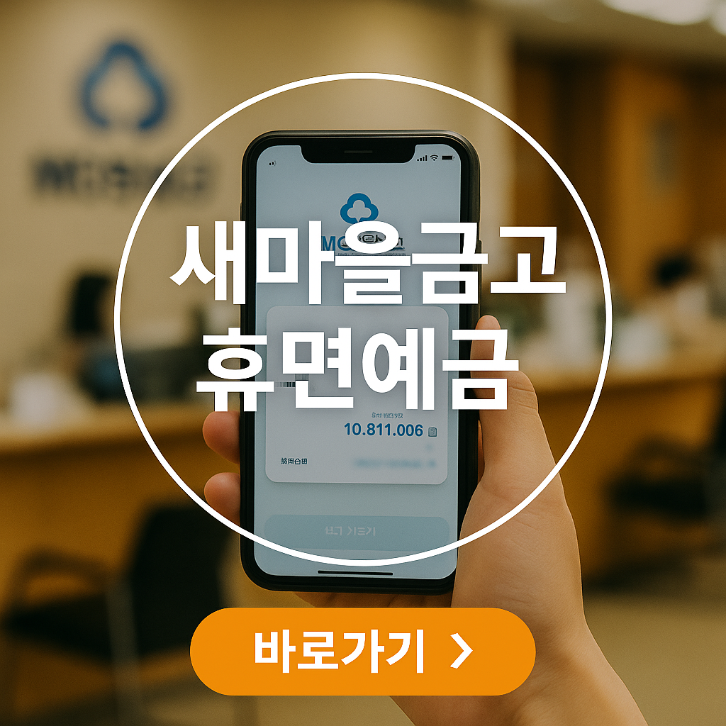 새마을금고 휴면예금 풀기