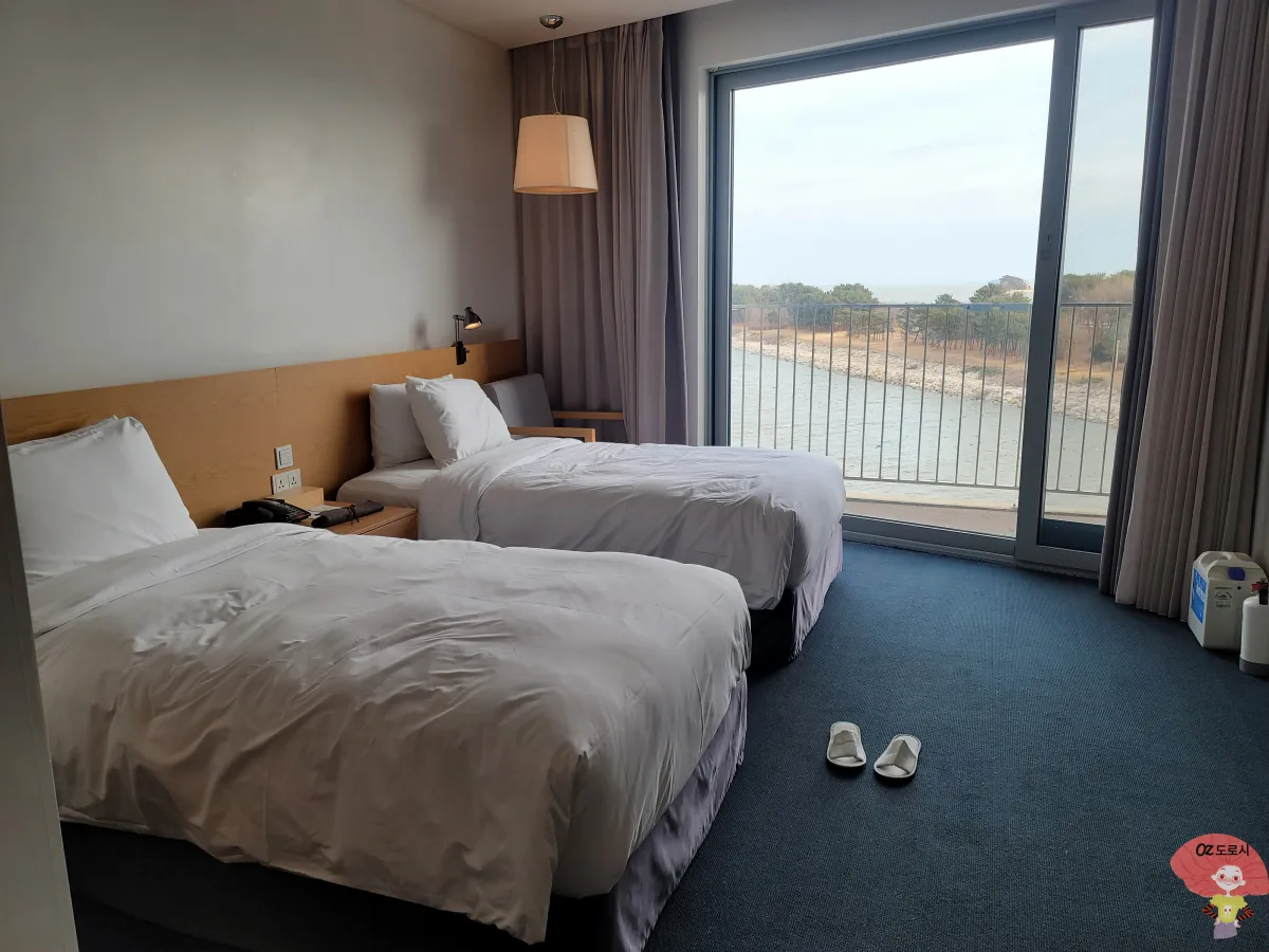 인천-중구-영종도-네스트호텔-스탠다드-트윈-객실침대-2개