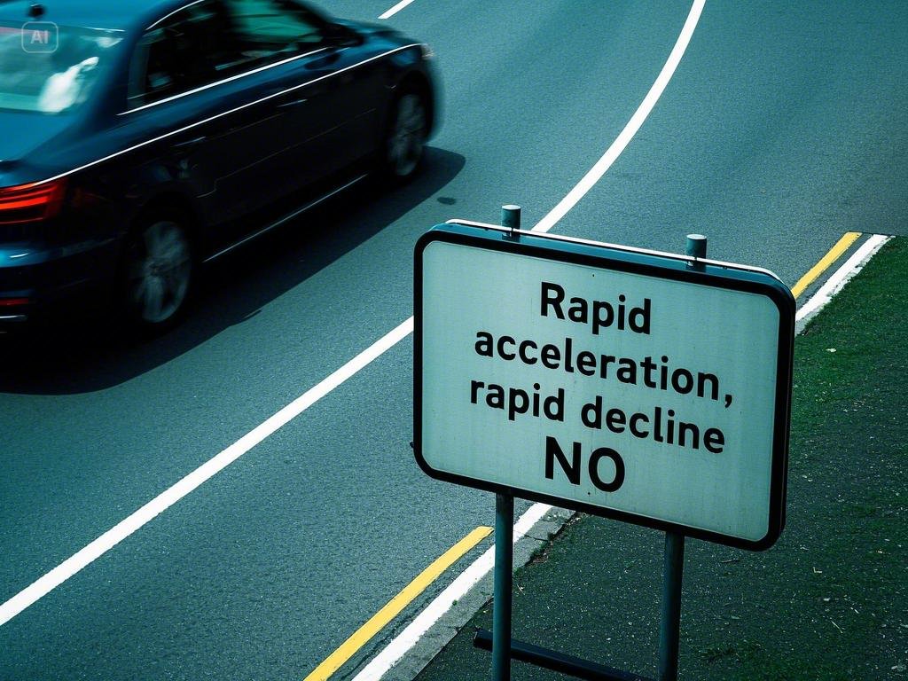 급가속, 급감속 주의 표지판 관련 사진