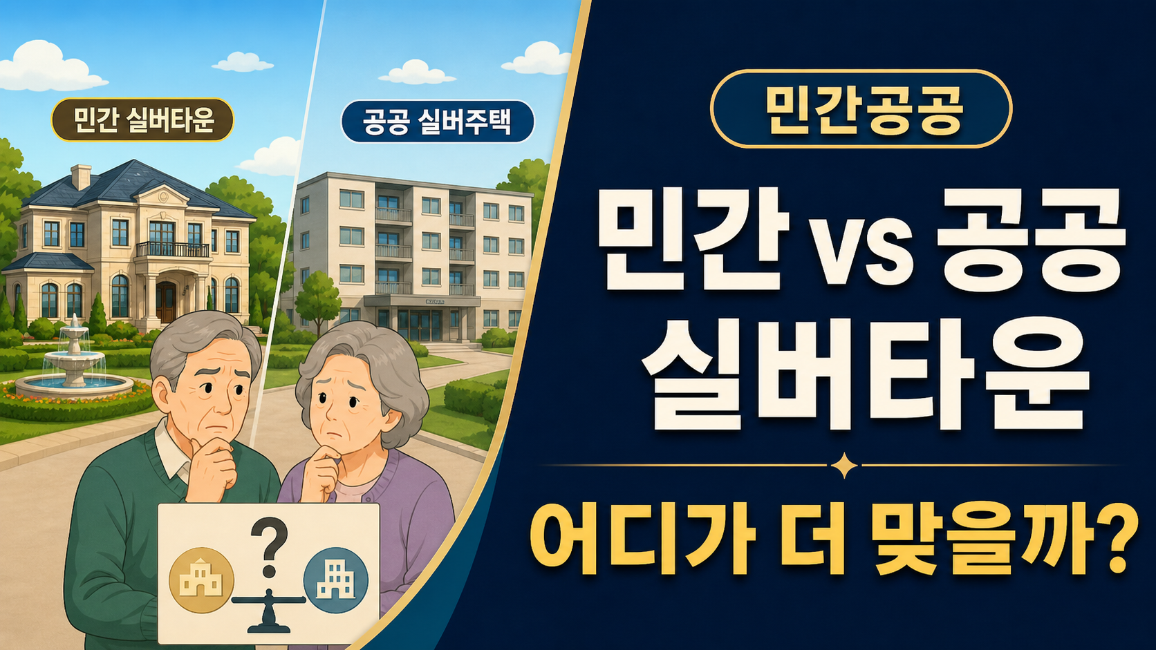 민간 vs 공공 실버타운, 우리 집엔 뭐가 더 맞을까
