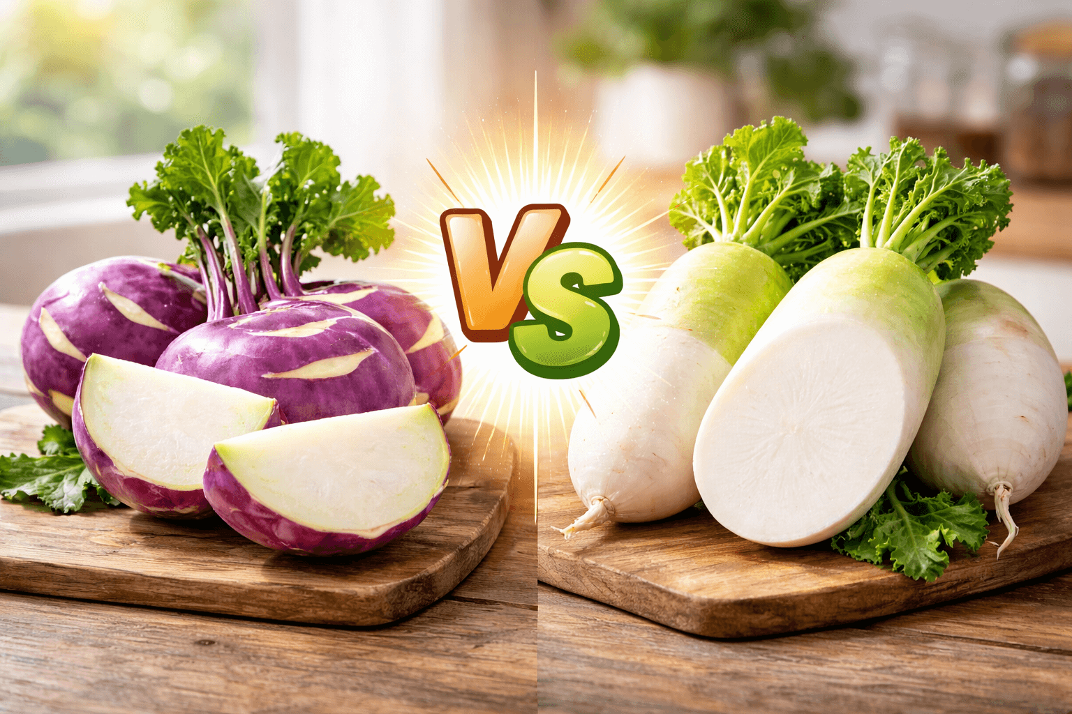 콜라비 vs 무 (영양,맛,요리차이)