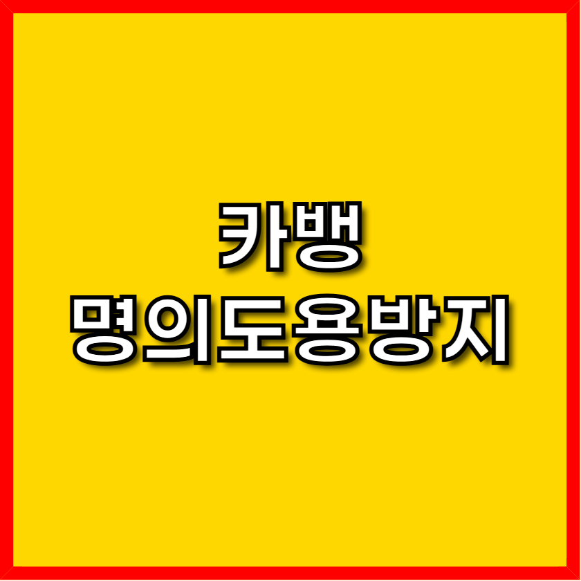 명의도용방지 서비스