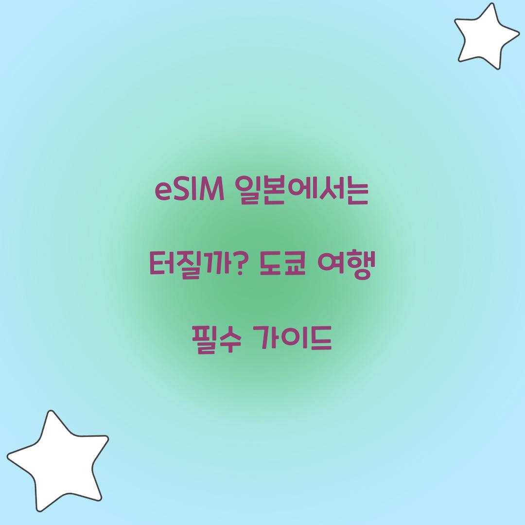 eSIM 일본에서는 터질까