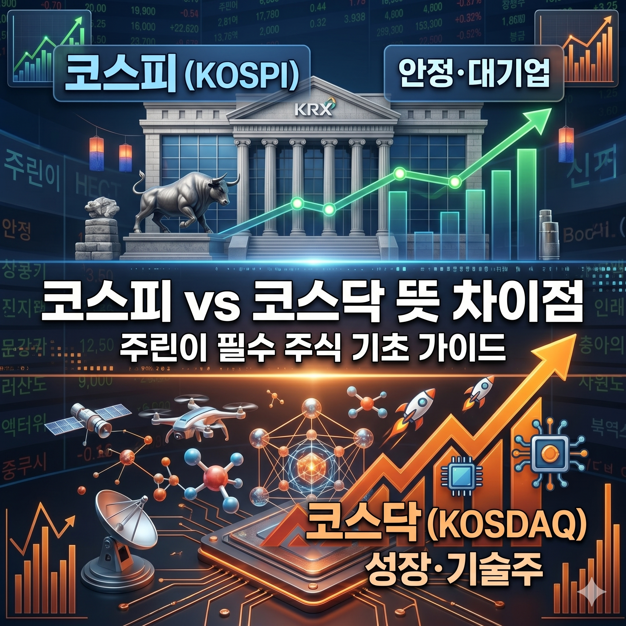 코스피 코스닥 뜻 차이점 완벽 정리: 주린이를 위한 주식 기초 가이드