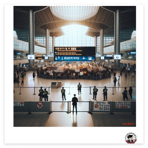 인천공항_연예인_출입구_철회관련_사진