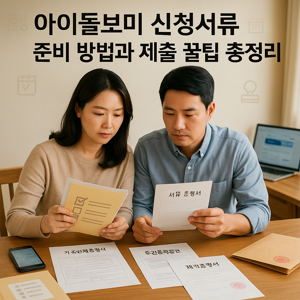 아이돌보미 신청서류 준비 방법과 제출 꿀팁 총정리