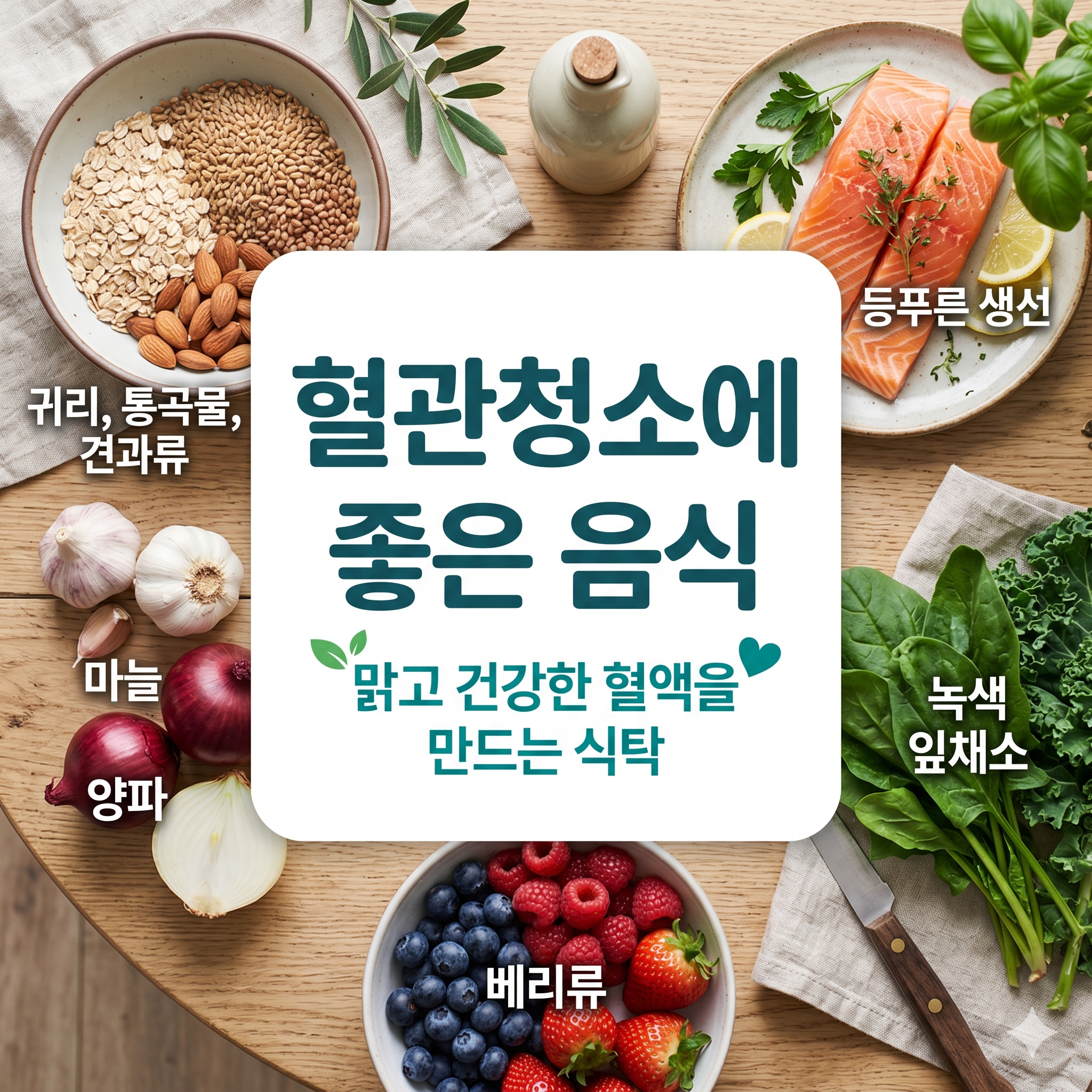 혈관청소에 좋은 음식 5가지와 맑은 혈액을 만드는 식단 관리법