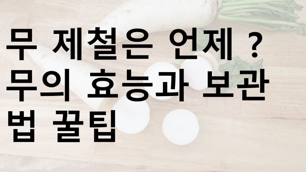 무, 무 제철, 겨울 무, 가을 무, 무의 효능, 무 보관법, 무 임산부, 무 다이어트