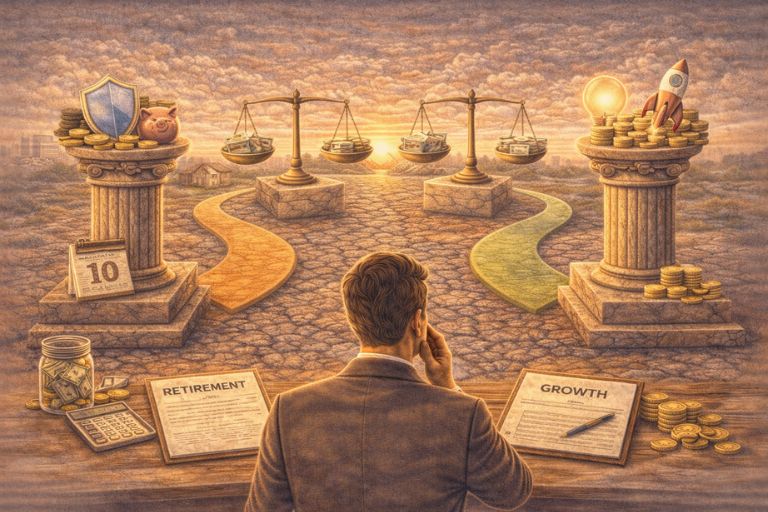 투자 목표에 따른 자산 배분 전략 관련 이미지