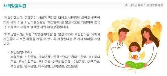 새희망홀씨대출자격