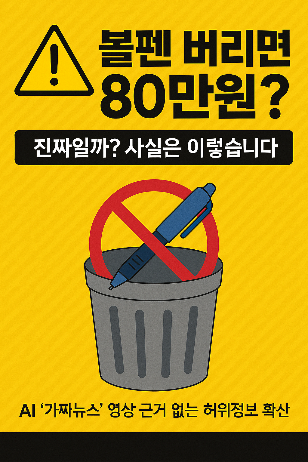 AI 가짜뉴스로 확산된 종량제 봉투 과태료 허위정보 관련 이미지