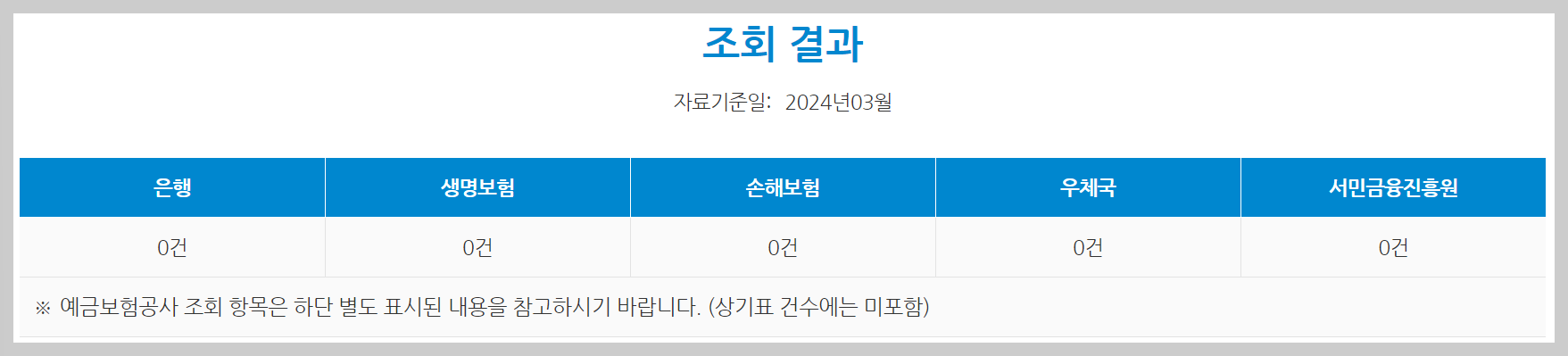 휴면계좌 조회 통합조회 시스템