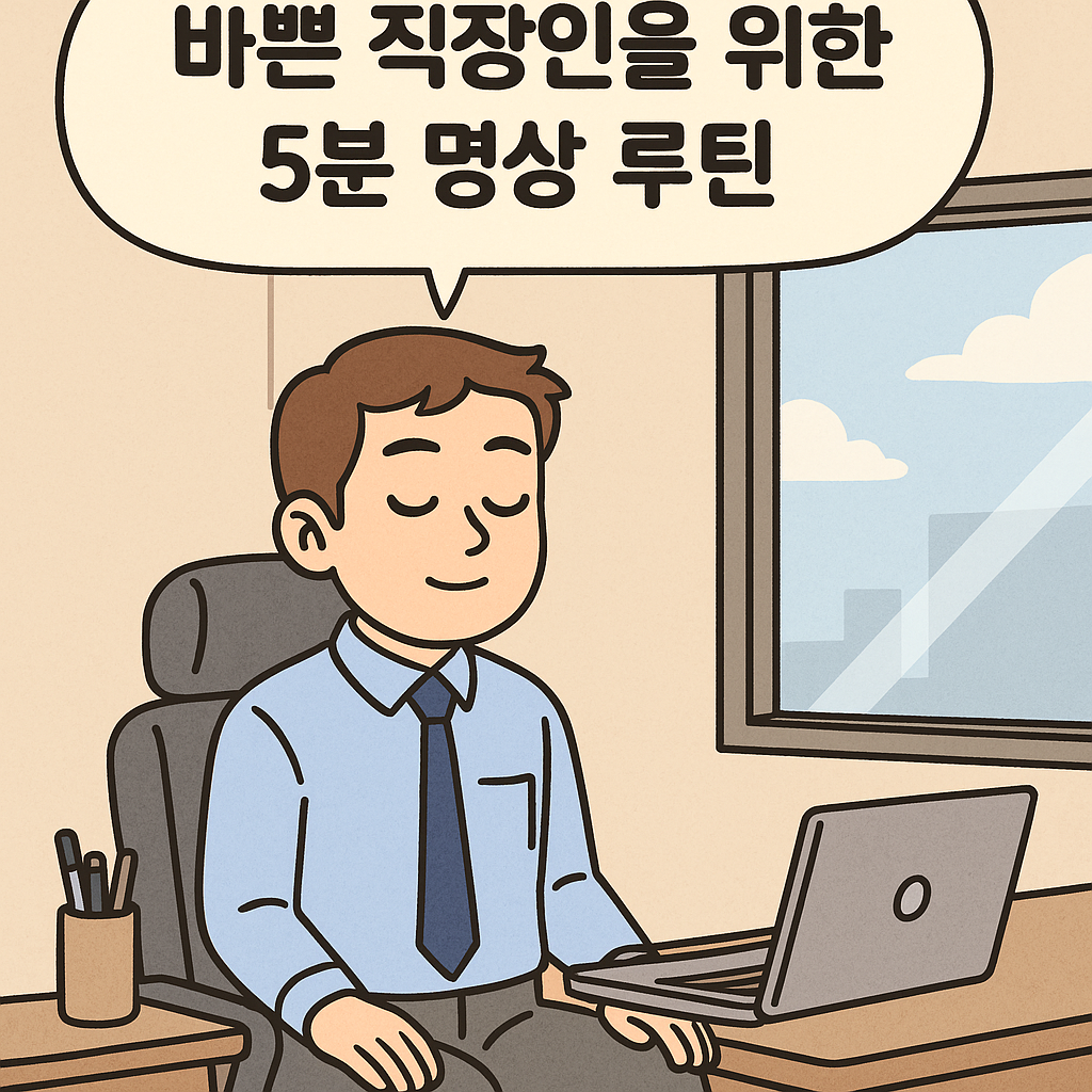 바쁜 직장인을 위한 5분 명상 루틴