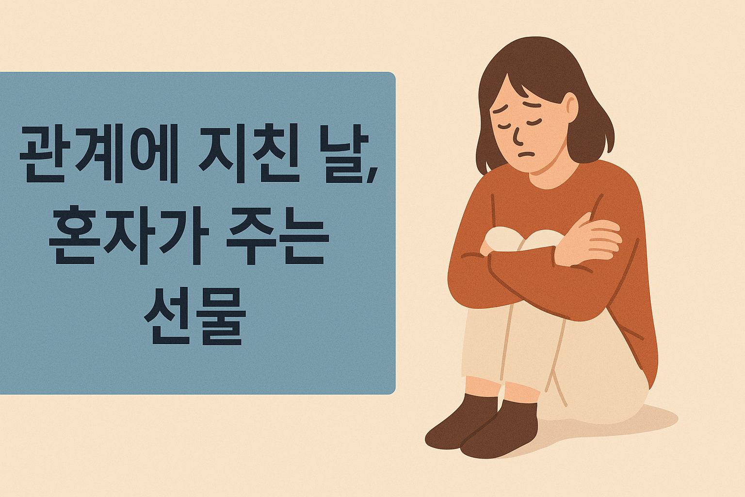 관계에 지친날 혼자가 주는선물