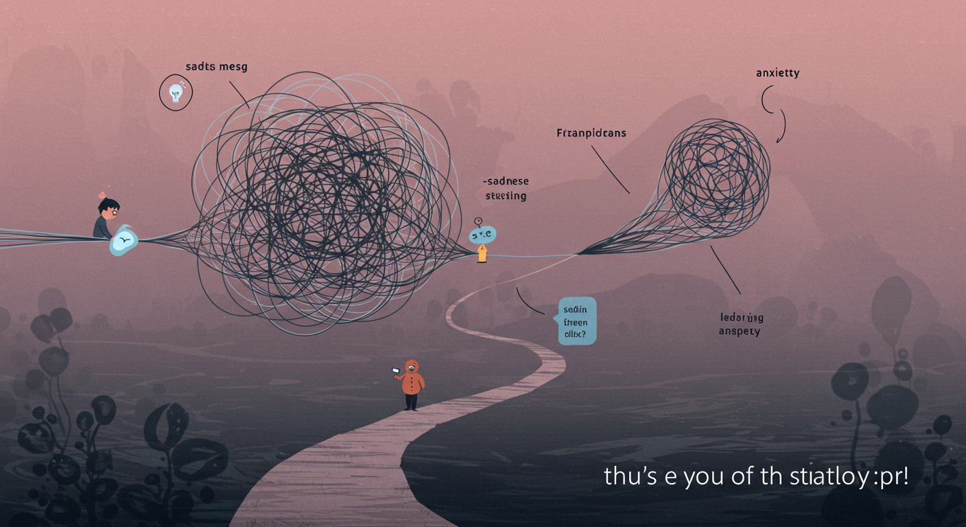 지속적인 슬픔, 공허함, 불안감