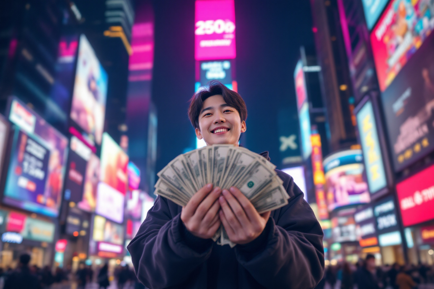 돈을 세고 있는 남자