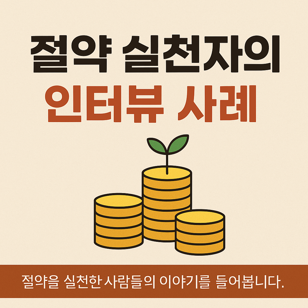 절약 실천자의 인터뷰 사례