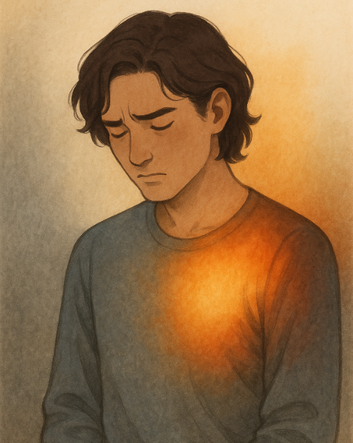 감정이 몸에 미치는 실질적인 영향에 관한 일러스트 이미지