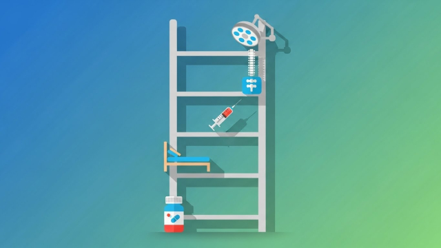 약&middot;물리치료&middot;주사&middot;수술 구성을 단계별 사다리 형태로 보여주는 그래픽