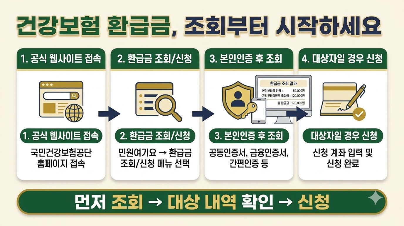 건강보험 환급금 조회 신청