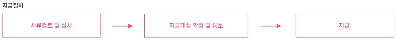 확정 및 지원금 지급