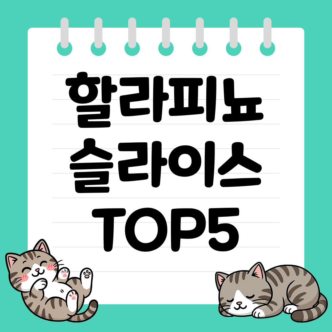 매콤하고 산뜻한 풍미를 가진 할라피뇨 슬라이스 추천 순위 TOP5