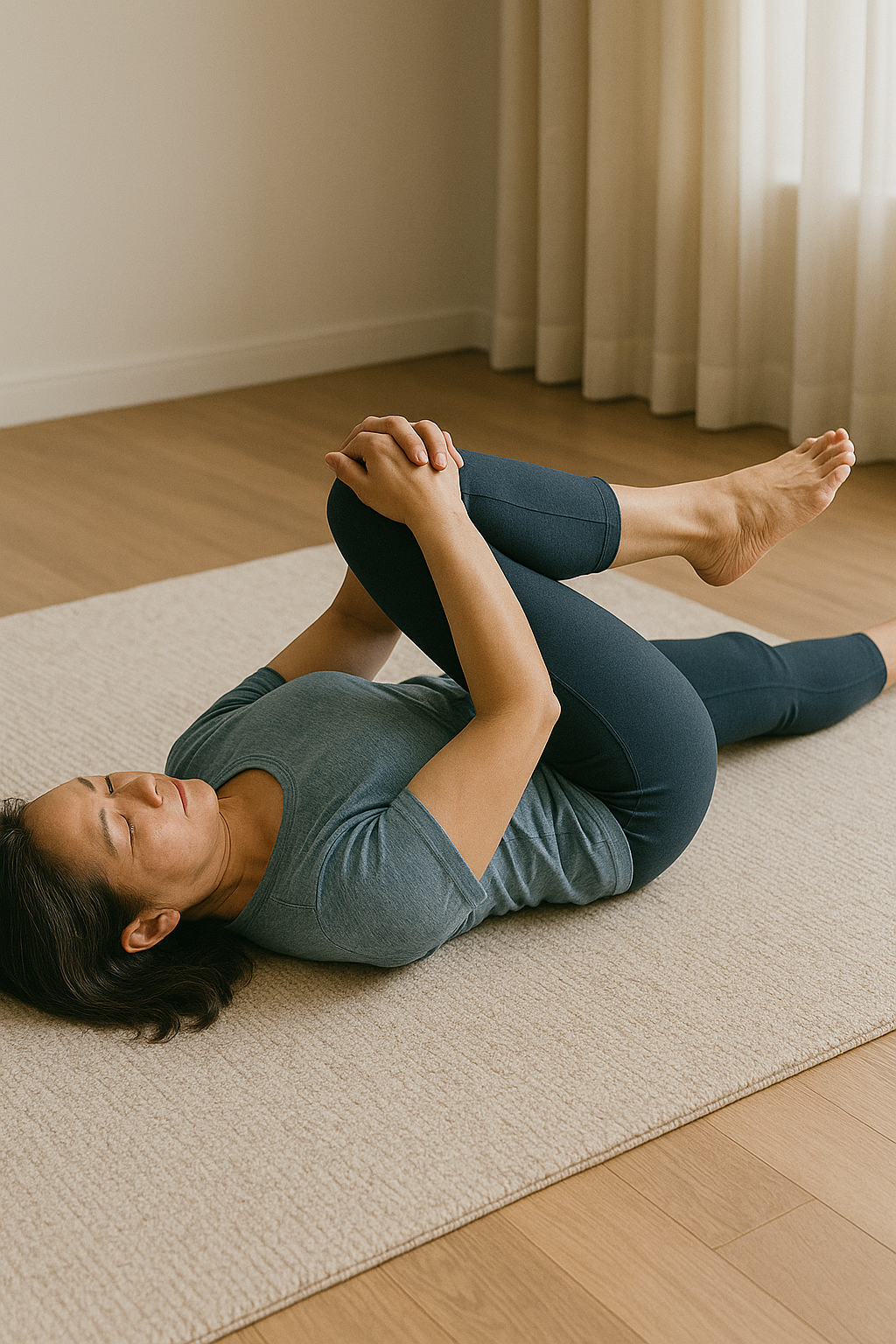 40대 이상 체형 교정 운동법 무릎 당기기 스트레칭