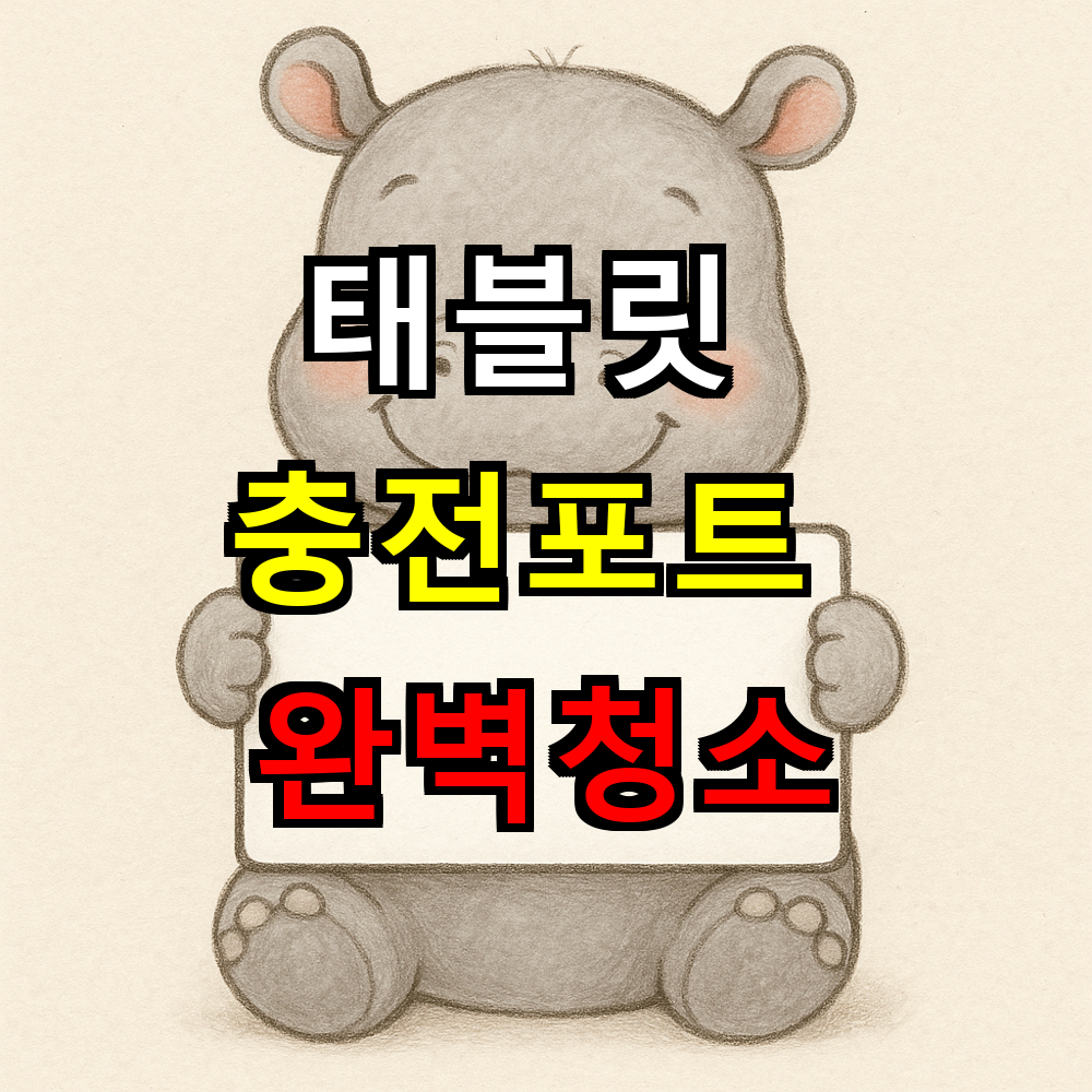 태블릿 충전포트 청소 완벽가이드