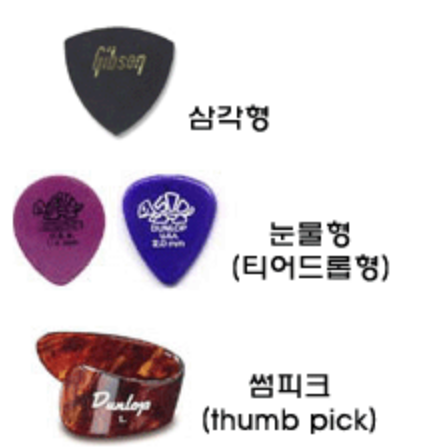 기타 피크 종류