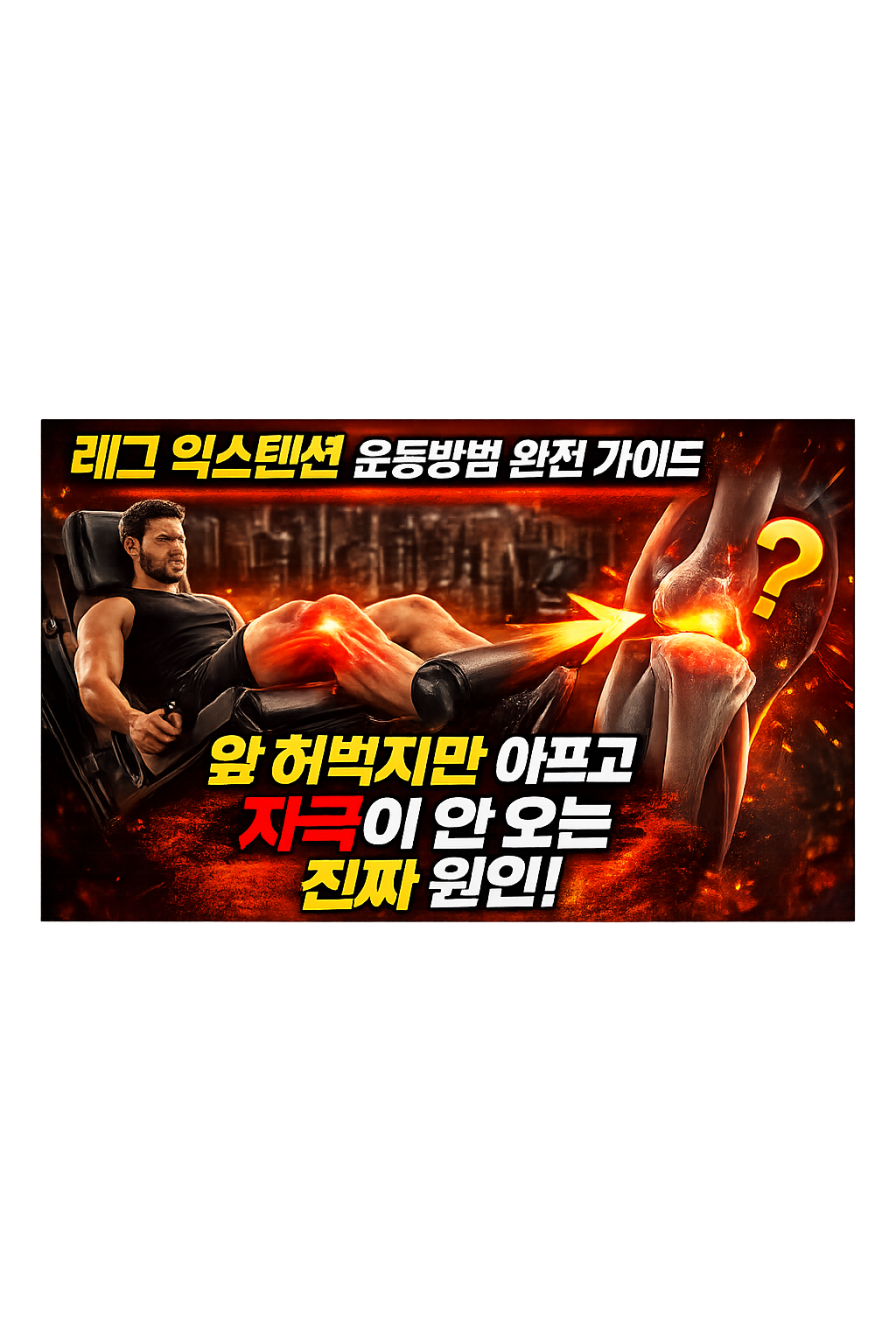 레그 익스텐션 운동방법 완전 가이드