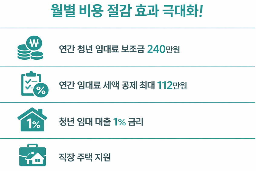 자취 비용을 낮추는 4가지 혜택 &mdash; 청년 지원금&middot;세액공제&middot;전세대출&middot;직장 복지